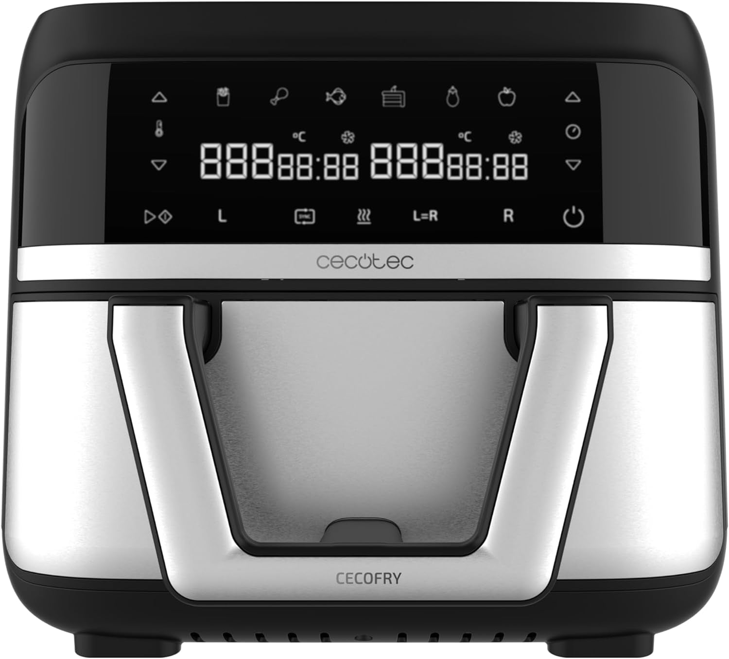 Cecotec Hot Air Fryer 9 L Cecofry Advance Double, 2850 W Electrocasnice Naty Shop Oțel inoxidabil 1 coș 9 L + separator