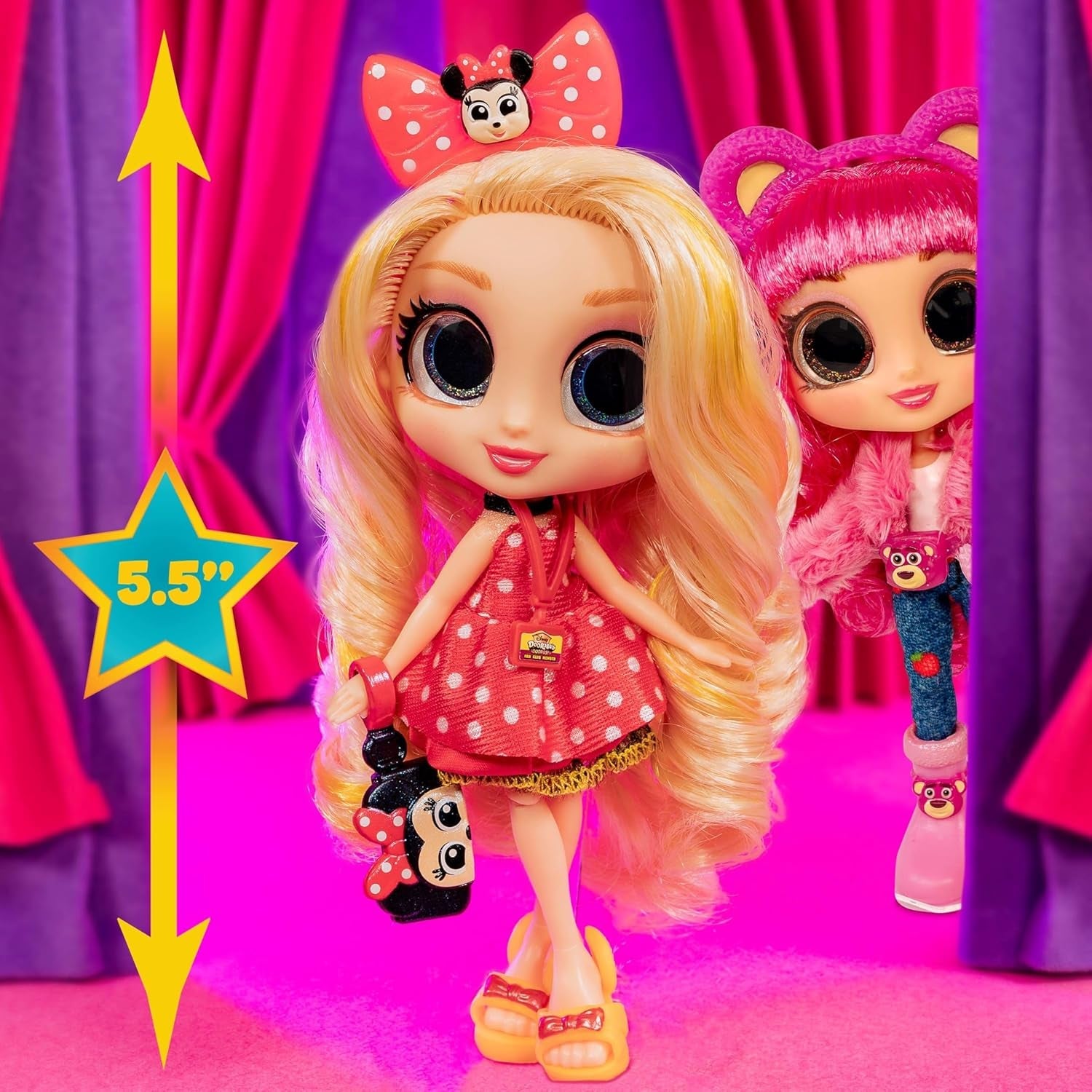 Disney Doorables Adoorbs Serie 1 Sammlerpuppen mit Zubehör, 14cm, Fashion-Puppe, Spielzeug ab 5, Just Play