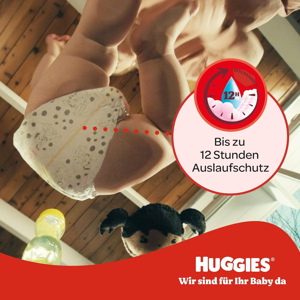 Pantaloni Huggies Little Movers Disney, mărimea 6, 96 bucăți (2 x 48), cutie lunară