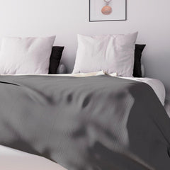 Soleil D'Ocre Adele, Acoperire Zigzag, Aruncată de pe canapea, Polycoton, Gri, 220 X 240 Cm Plapumi si pilote Naty Shop