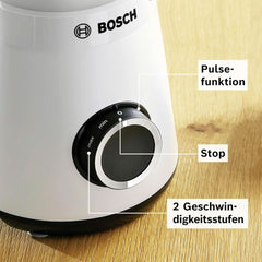 Standmixer Vitapower Series 4 MMB6141W, Hochwertige Edelstahl-Klingen, 1.5L Tritan-Mixbehälter, Spülmaschinengeeignete Teile, 30.000 U/Min, 1200 W, Weiß Mutter und Kind Naty Shop