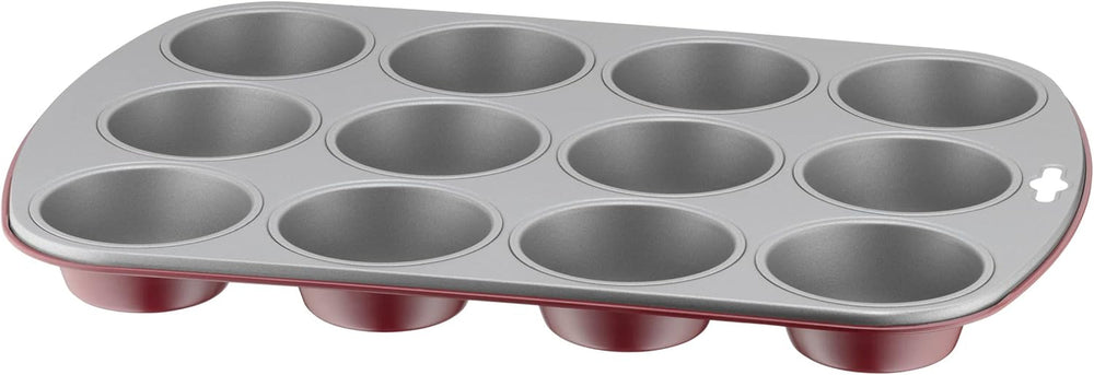 Original Kaiser Classic plus Muffinform Für 12 Muffins, Muffinform Blech 38X27 Cm, Antihaftbeschichte, Standardgröße, Cupcake Formen, Muffin Backform, Rot Formen und Backbleche Naty Shop Rot