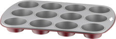 Original Kaiser Classic plus Muffinform Für 12 Muffins, Muffinform Blech 38X27 Cm, Antihaftbeschichte, Standardgröße, Cupcake Formen, Muffin Backform, Rot Formen und Backbleche Naty Shop Rot