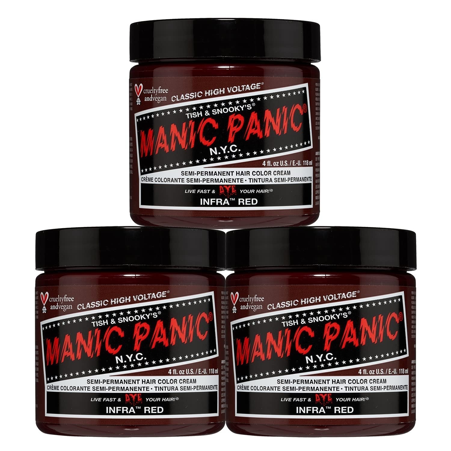 Manic Panic Electric Lizard Classic Cream, vegan, fără cruzime, vopsea de păr verde semipermanentă 118ml