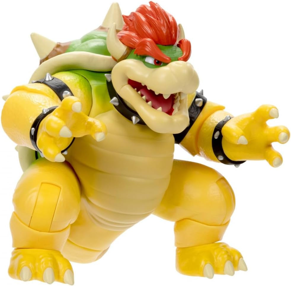 SUPER MARIO BROS. ACTION-FIGUR. MOVIE 18 cm große Bowser-Actionfigur mit 15 Gelenkpunkten, an denen Wasser für feuerspeiende Effekte hinzugefügt werden kann! Für Kinder und Sammler Actionfiguren Naty Shop Standardtitel