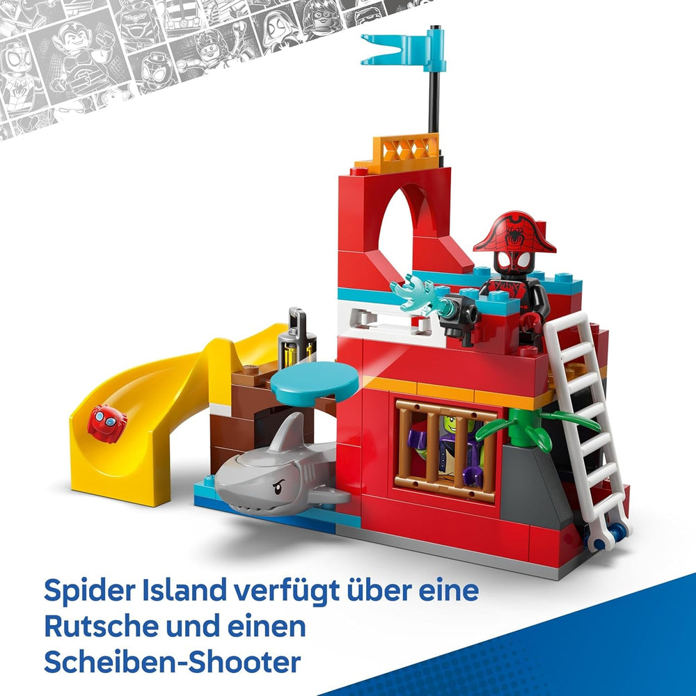 LEGO ǀ Piratenschiff von Spideys Team - Superhelden Set mit einem Schiffsmodell, 2 Booten, 4 Minifiguren - Geschenk für Jungen ab 4 Jahren und Fans der Serie Spidey und Seine Super-Freunde - 11208