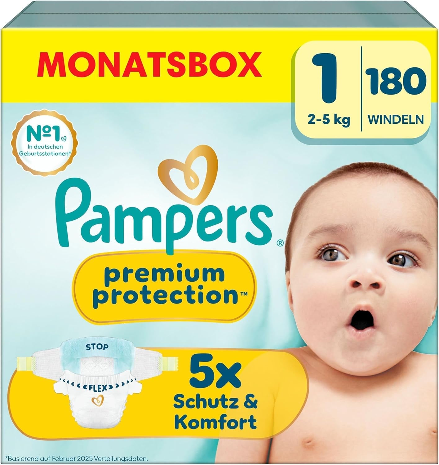 Pampers Premium Protection Mărimea 5, 152 scutece, 11 kg-16 kg, protecția noastră numărul 1 împotriva pielii și scurgerilor