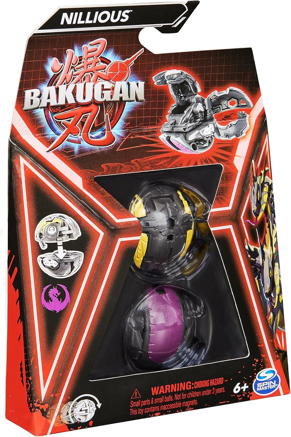 Bakugan 3.0 Core Ball 1er-Pack, anpassbare Actionfigur mit Sammelcharakterkarte, verschiedene Varianten, für Kinder ab 6 Jahren. Actionfiguren Naty Shop