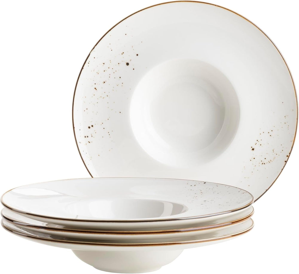 MÄSER Pintar Serie, Hochwertiges Geschirrset für 4 Personen, Kombiservice à 16 Teile. Geschirrsets Naty Shop Brown Gourmet Tellerset