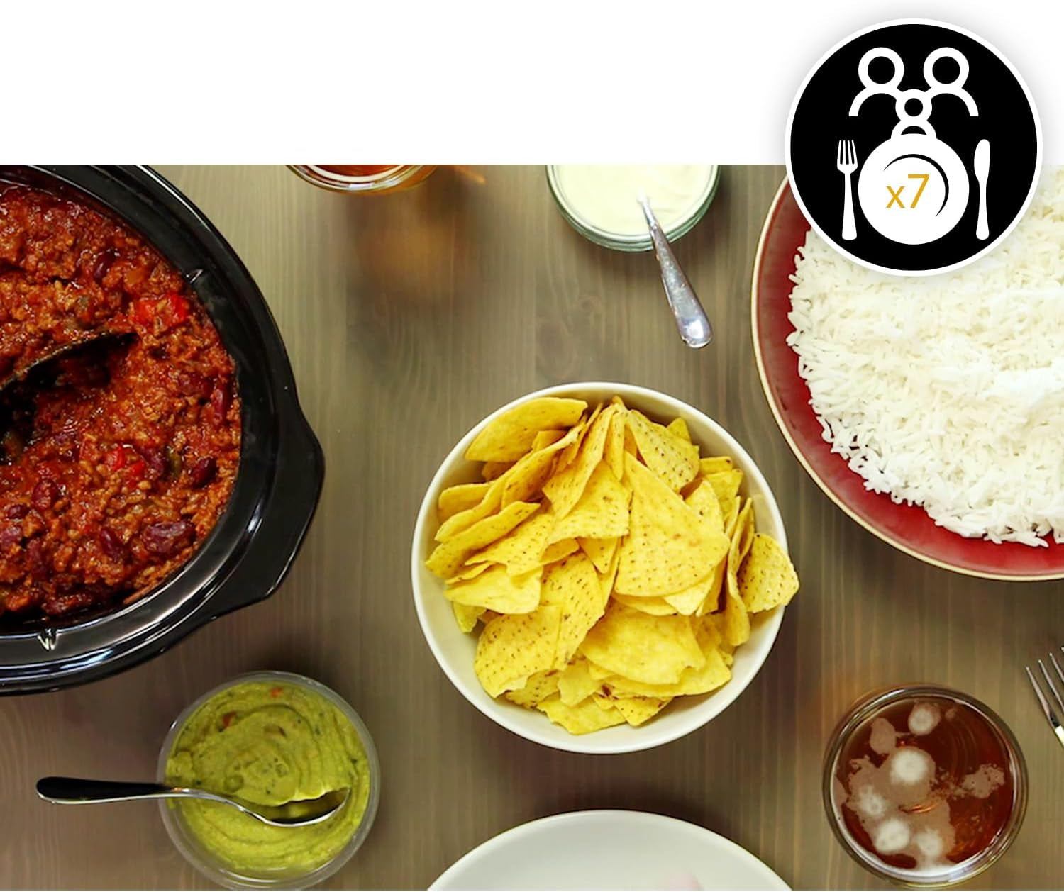 Crockpot, Slow Cooker elektronisch, 5,7 L (5-6 Personen) Slow Cooker Naty Shop