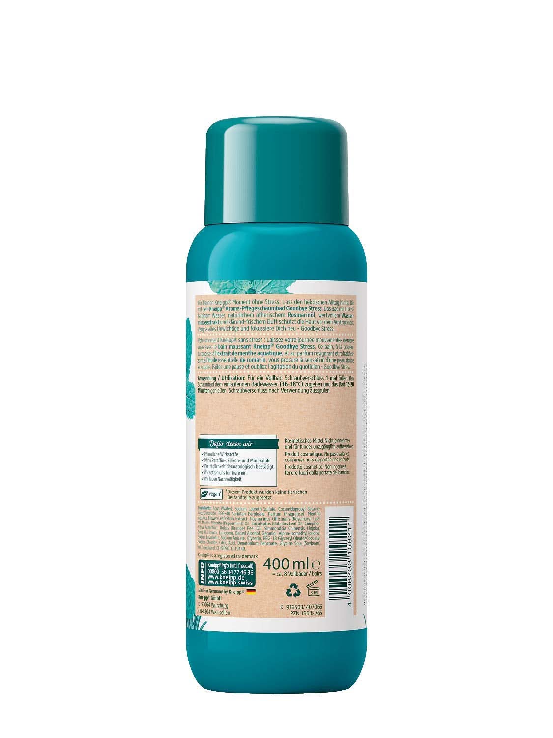Kneipp Aroma, Badeschaum, Goodbye Stress, 400 ml Naty Shop