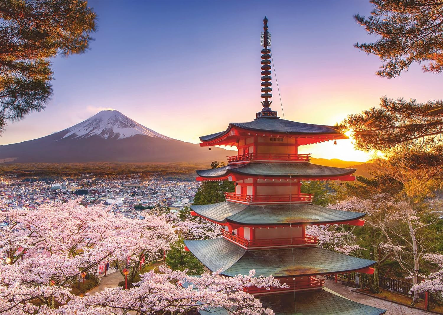 Ravensburger Puzzle 12000582 - Flori de cireș în Japonia - puzzle jigsaw de 1000 de piese pentru adulți și copii de peste 14 ani, Puzzle Naty Shop Versiune veche