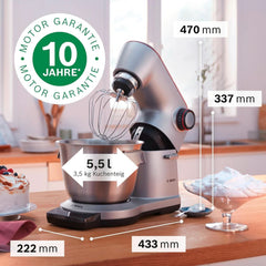 Küchenmaschine Bosch Serie 8 MUM9AX5S00, Edelstahlschüssel 5,5 L, 1600 W Mutter und Kind Naty Shop