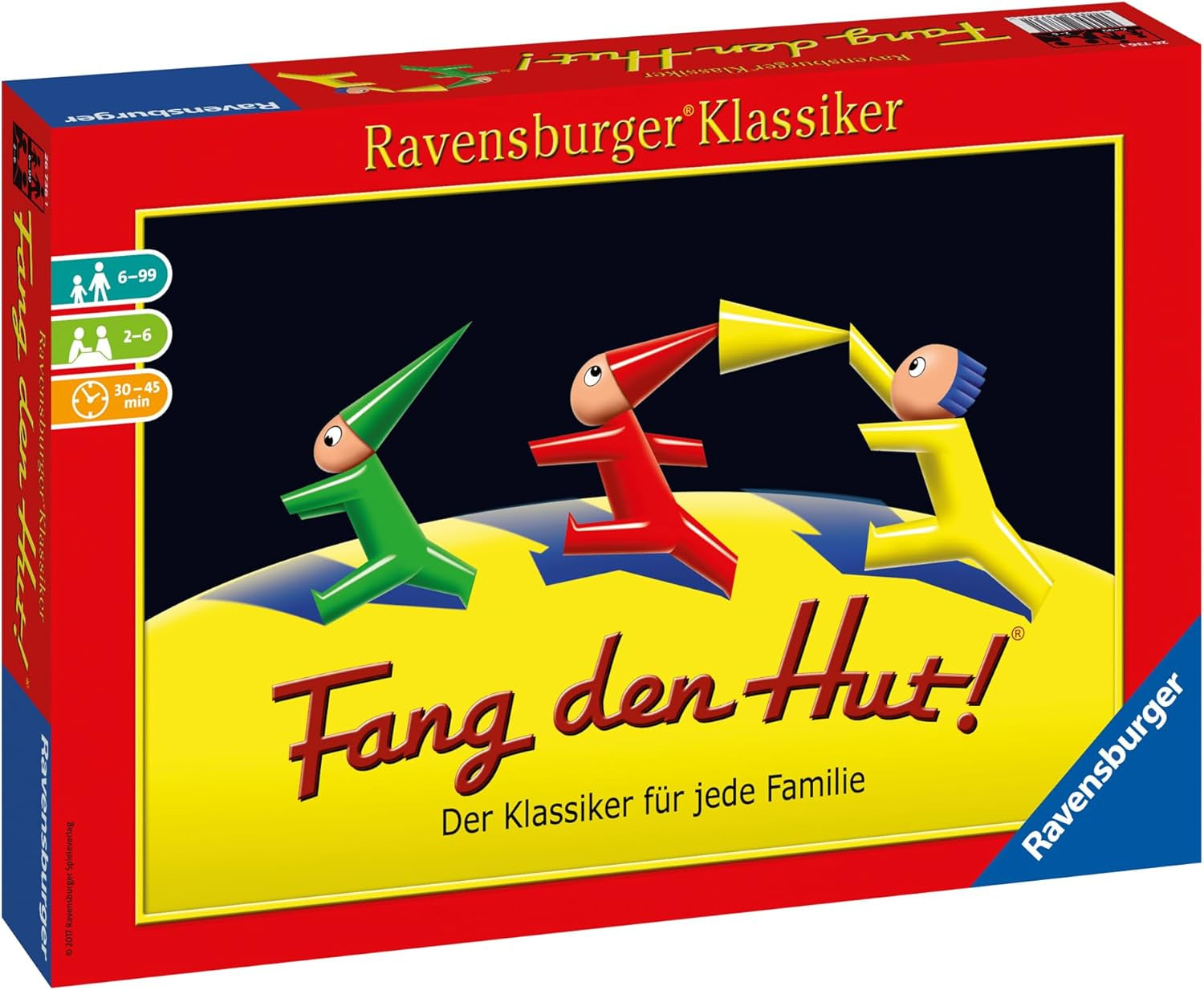 Ravensburger 26736 – Catch the Hat – Muschelspiel für 2–6 Spieler, Familienspiel ab 6 Jahren, Ravensburger Klassiker