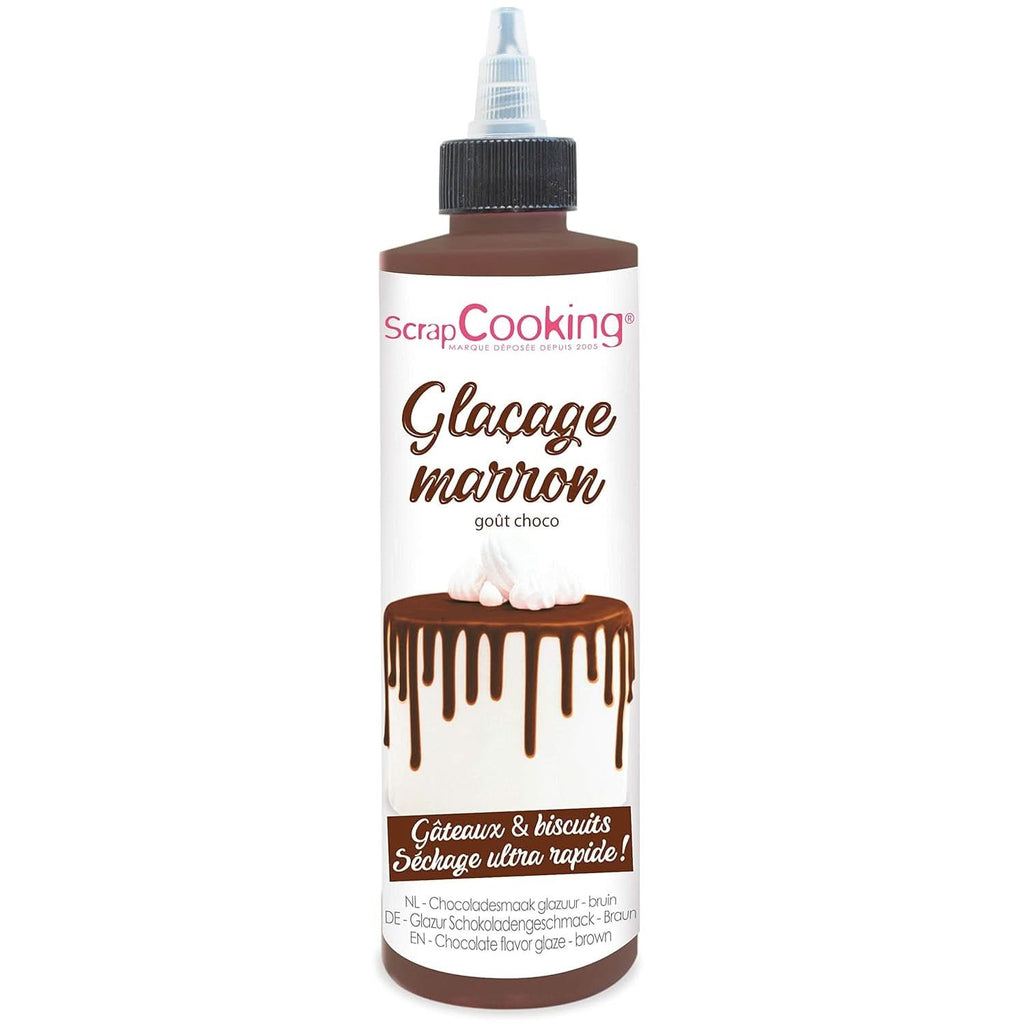 Scrapcooking, Glazura Drip Cake, 140 grame Glazuri si Decor Naty Shop Maro