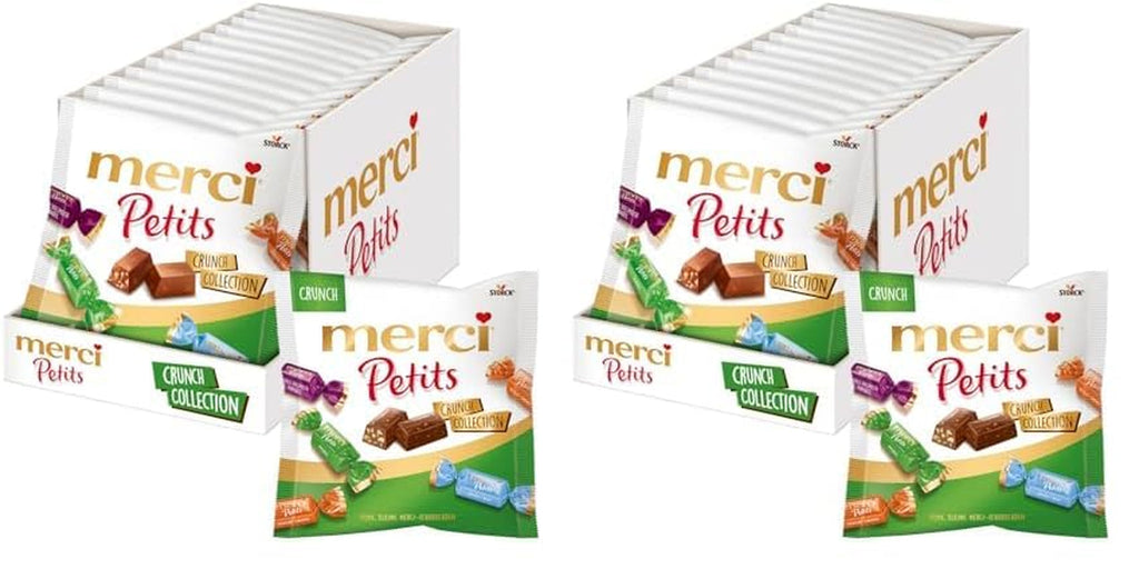 Merci Petits Chocolate Collection - Mix de specialități de ciocolată Bomboane de Ciocolata Naty Shop Set 2 x 12 X 125G Crunch Collection