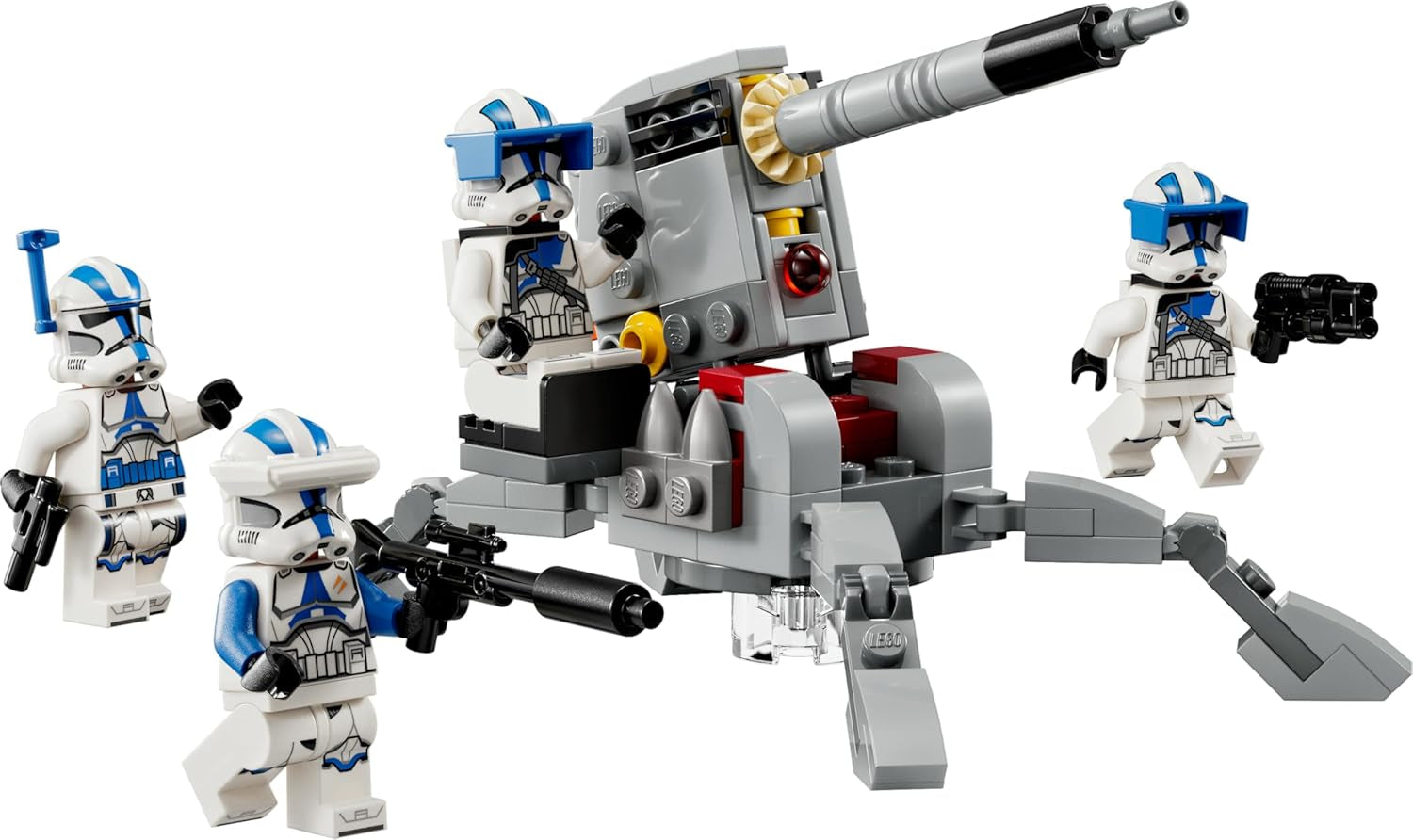 LEGO Star Wars 75345-501st Clone Troopers Battle Pack Set – Sammler Spielzeug mit Einer AV-7-Kanone und 4 Minifiguren – Geschenk für Jungs ab 6 Jahren und Fans von The Clone Wars