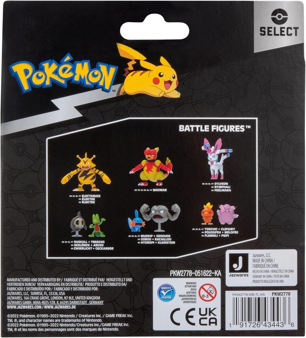 Pokemon PKW2778 Select 3er-Pack mit Pichu und Pikachu und 7,6 cm großen Raichu-Kampffiguren Evolution Multipack Style 2 Actionfiguren Naty Shop