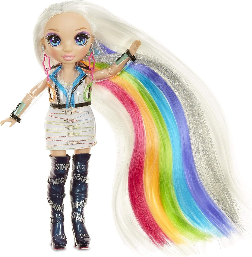Rainbow High Haarstudio - Spielset mit exklusiver Amaya Raine Puppe mit langem Haar zum Stylen - inkl. auswaschbarer Haarkreide, Haarbürste, Accessoires - Geschenk für Kinder ab 6 Jahren