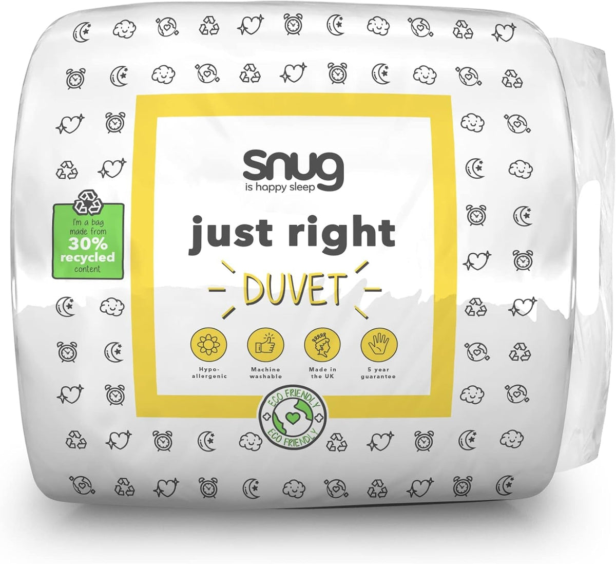 Plapumă Snug Just Right, 10.5 tog, fibră goală, alb, pat dublu Plapumi si pilote Naty Shop Pat dublu 10.5 Tog