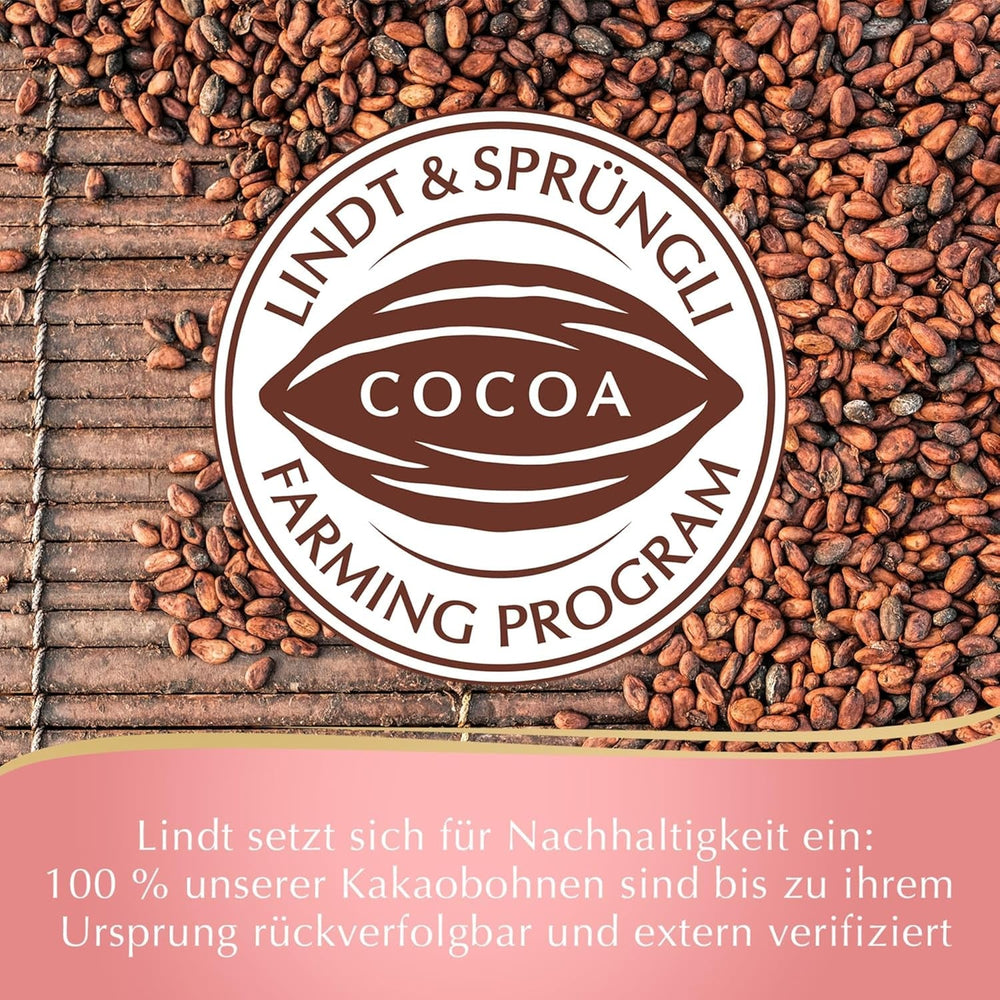 Asortiment de ouă de ciocolată Lindt | Pungă de 450 g | 9x Ciocolată cu lapte LINDOR, 8x Nuga, 8x Cresta | Varietate de ouă de ciocolată colorate pentru Paște | Ciocolată de Paște | Cadou de ciocolată | Ouă fine de Paște