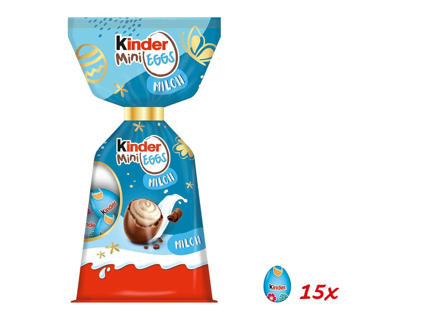Kinder Mini Eggs Milk | 85g – Ouă delicioase de ciocolată pentru Paște – Dulciuri de Paște – Umplutură fină de lapte acoperită cu ciocolată cu lapte – Perfecte pentru coșul de Paște – De împărțit