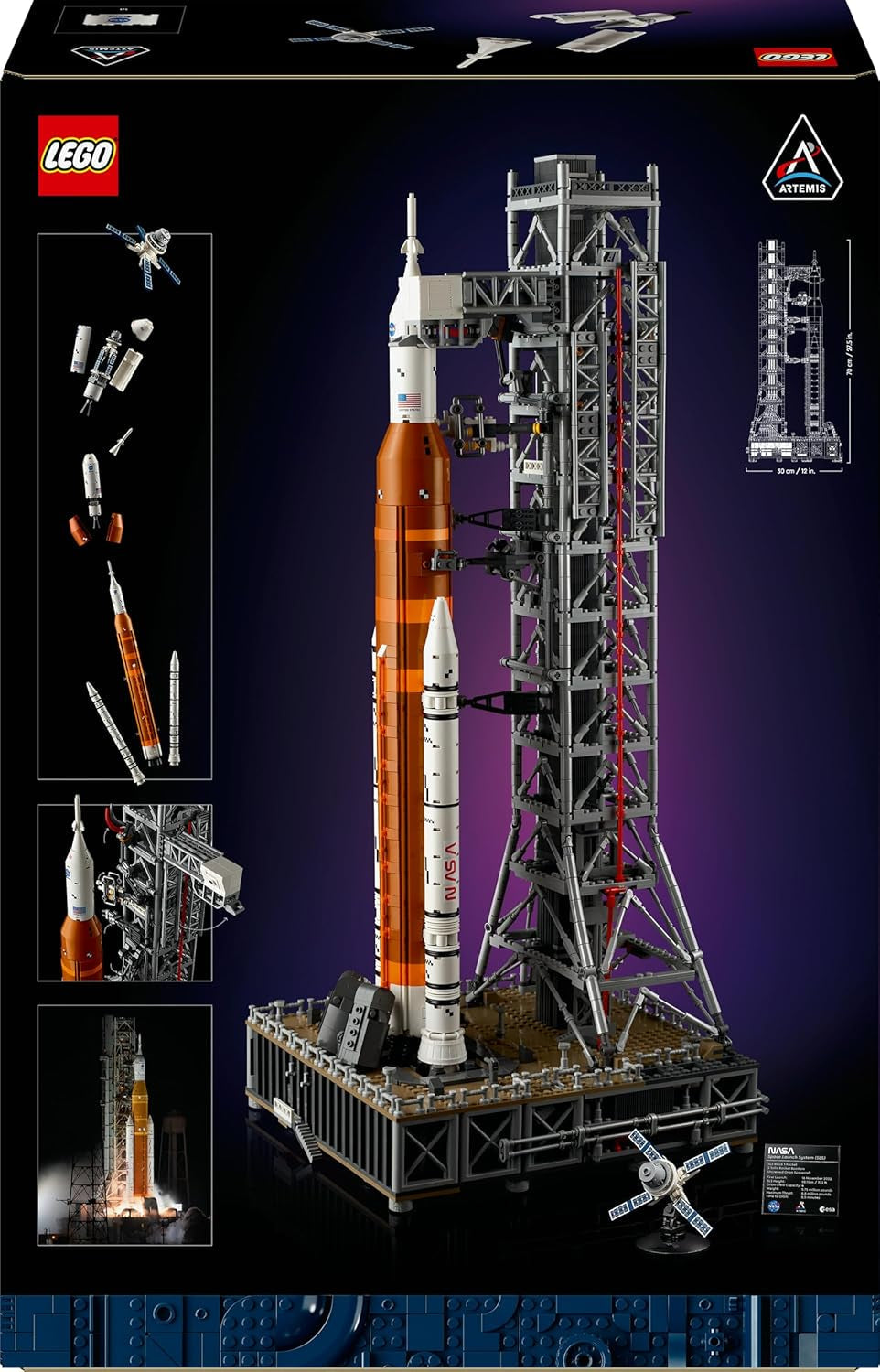 LEGO Icons NASA Artemis Startrampe, Geschenk, Dekoration fürs Wohnzimmer oder Büro, Bauset für Erwachsene, mit Orion-Raumkapsel und Startrampe, Sammlerstück 10341