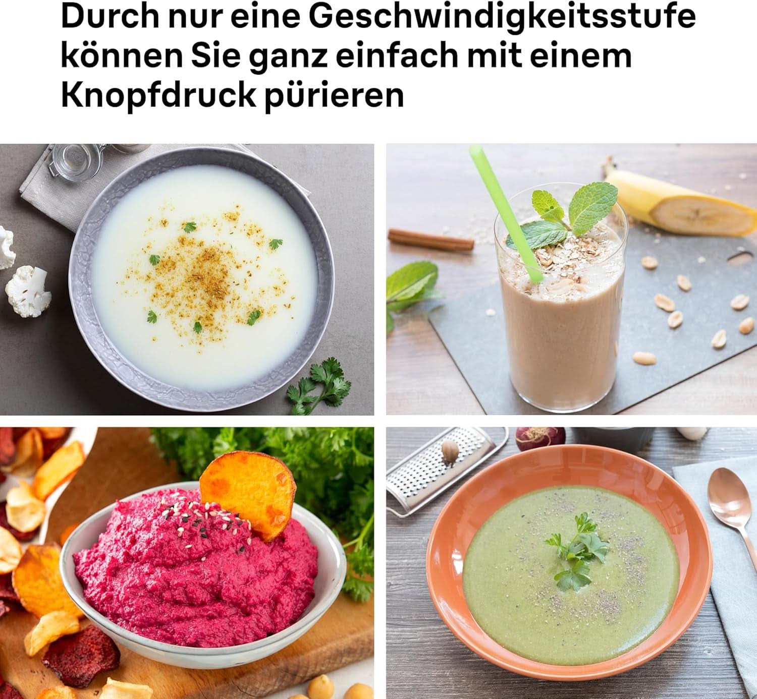 Braun Stabmixer MQ10.001M Multiquick 1 - Extra Light Pürierstab Mit Edelstahl-Mixfuß Und Easytwist System, Inkl. 600 ml Mix- & Messbecher, 450 Watt, Weiß Mutter und Kind Naty Shop