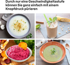 Braun Stabmixer MQ10.001M Multiquick 1 - Extra Light Pürierstab Mit Edelstahl-Mixfuß Und Easytwist System, Inkl. 600 ml Mix- & Messbecher, 450 Watt, Weiß Mutter und Kind Naty Shop