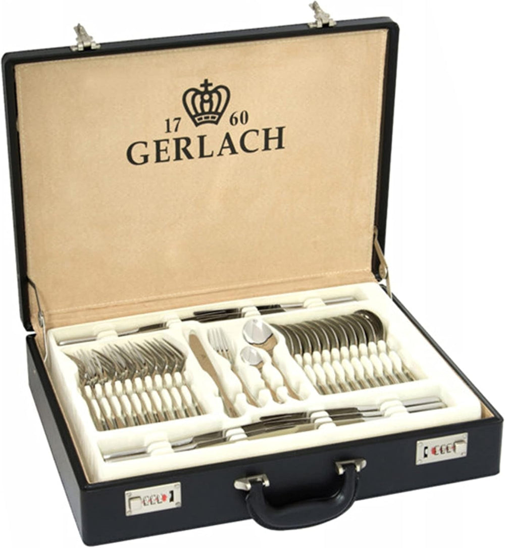 Besteckset Gerlach Muza Bright, Edelstahl, Bright Silver, 24-teilig Kitchen Naty Shop Silberglänzend 68 El. In Einer Kiste