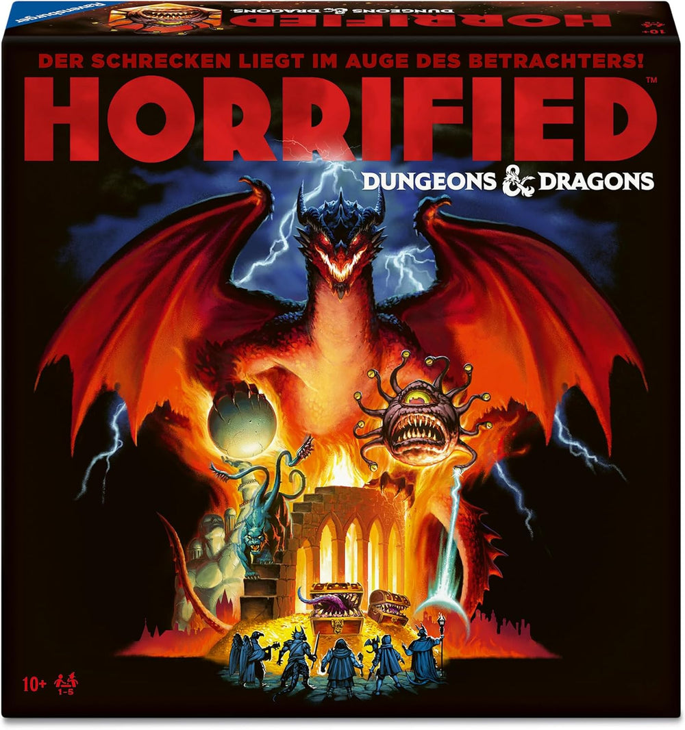 Ravensburger 24755 - Horrified Dungeons & Dragons - Joc de societate cooperativ pentru vârste de 10 ani și peste, pentru seri de jocuri cu prietenii sau familia, pentru 1-5 fani Horrified și D&D, ediție germană