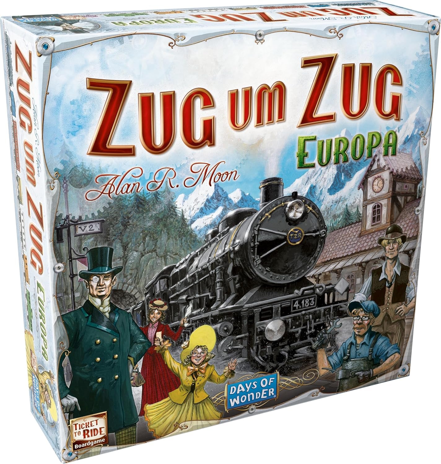 Asmodee, Ticket to Ride: Europa, Days of Wonder, Grundspiel, Familienspiel, Brettspiel, 2-5 Spieler, ab 8 Jahren, 30-60 Minuten, Deutsch