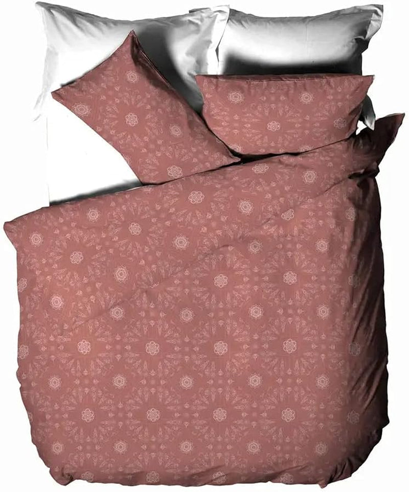 The Linen Yard Bohemian-Bettbezug-Set, Rot, 260 x 220 cm. Bettdecken und Steppdecken, Naty Shop, rotes Ton-Einzelbett