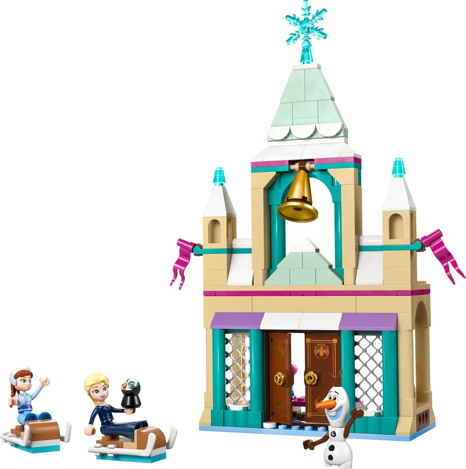 LEGO ǀ Disney Frozen Das Arendelle Schloss - Spielzeug mit Anna & ELSA Minifiguren sowie Olaf & Pinguin Figuren – Prinzessinnen Schloss Spielzeug - Kreatives Geschenk für Mädchen ab 5 Jahren – 43265