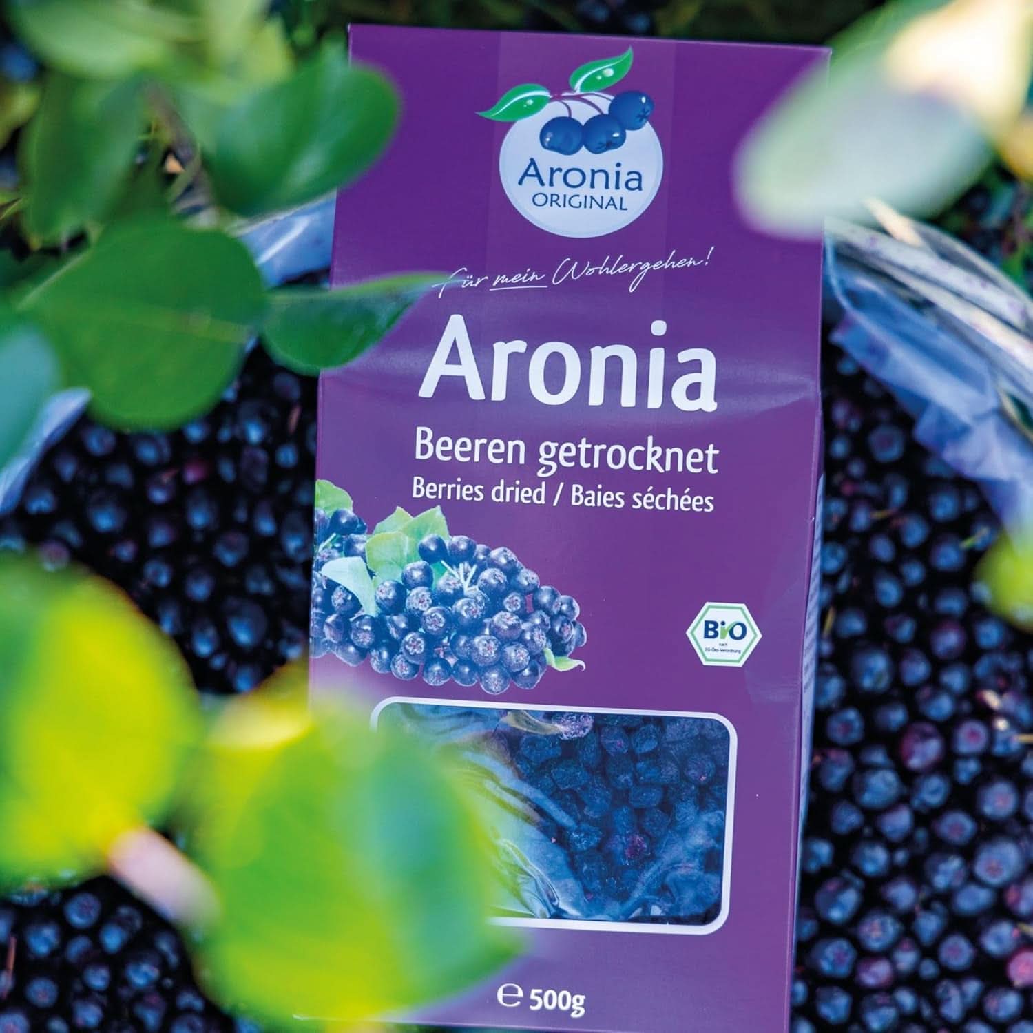 Aronia ORIGINAL, Dehydrierte Aroniafrüchte, ohne Konservierungsstoffe, ohne Zuckerzusatz, 500 Gramm Dehydrierte Produkte Naty Shop
