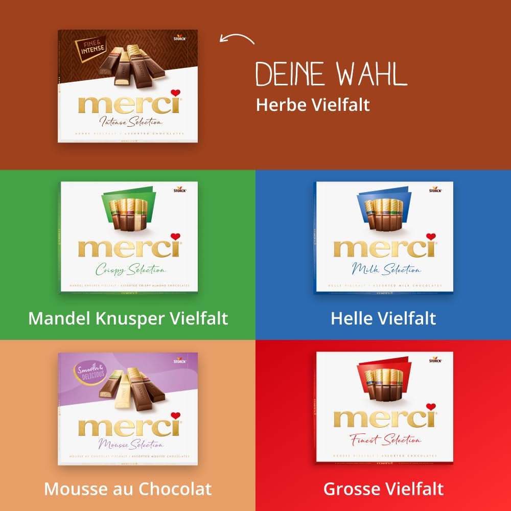 Varietate de ciocolată neagră Finest Selection – 6 x 250g – Specialități rafinate de ciocolată neagră – Praline umplute și neumplute