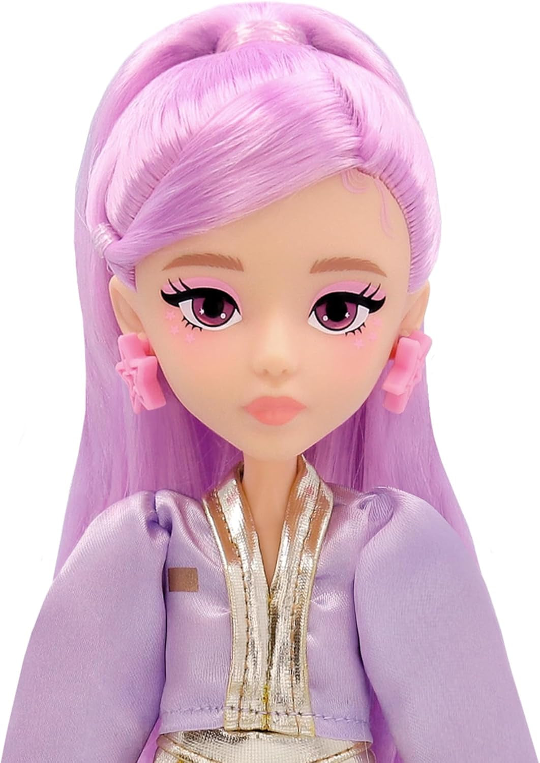 K-POP Idol Puppe Nari Modepuppen K-Pop Power-Idol-Stil, lavendelfarbenes Haar. 3 Accessoires zum Kreieren von Outfits Kinder ab 3 Jahren