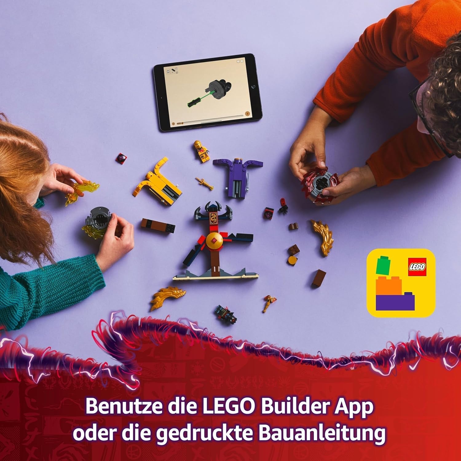 LEGO NINJAGO Drachen-Spinjitzu Battle Pack mit 2 Minifiguren - Ninja Spielzeug mit Spinner für Jungen und Mädchen ab 6 Jahren - Geschenkidee für Fans der TV-Serie Aufstieg der Drachen 71826