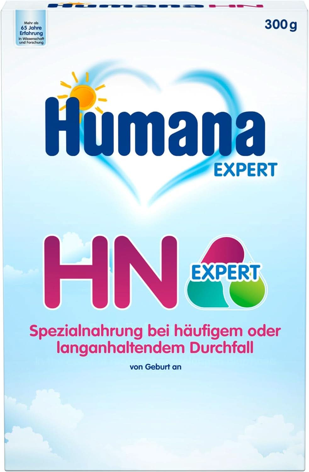 Humana HN Expert, von Geburt an, Spezialnahrung bei häufigem oder langanhaltendem Durchfall, unterstützt die Normalisierung des Stuhlgangs, mit Banane, 300 g Naty Shop 300 Gramm