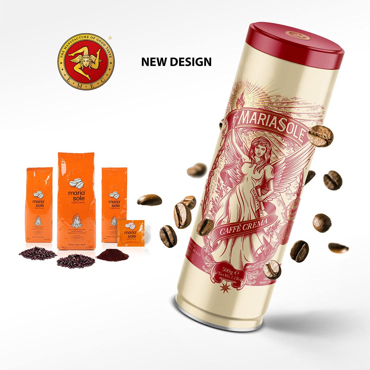 Caffè Crema – Prăjire tradițională siciliană la foc de lemne, lucrată manual – Boabe de cafea premium 250g pentru aparate complet automate și portafiltru