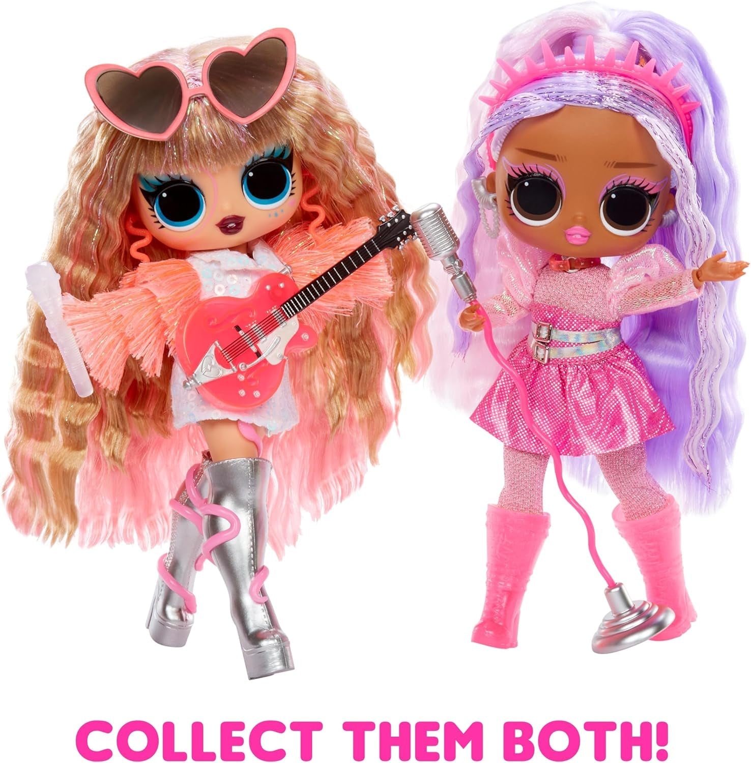 L.O.L. Surprise! Tweens Neon Pop Stars - Kitty K - 1 Modepuppe mit Backlight Surprises und 10+ Pop Star Fashions und Accessoires Inklusive Retro Mikro-Ständer, Geschenk für Kinder ab 4