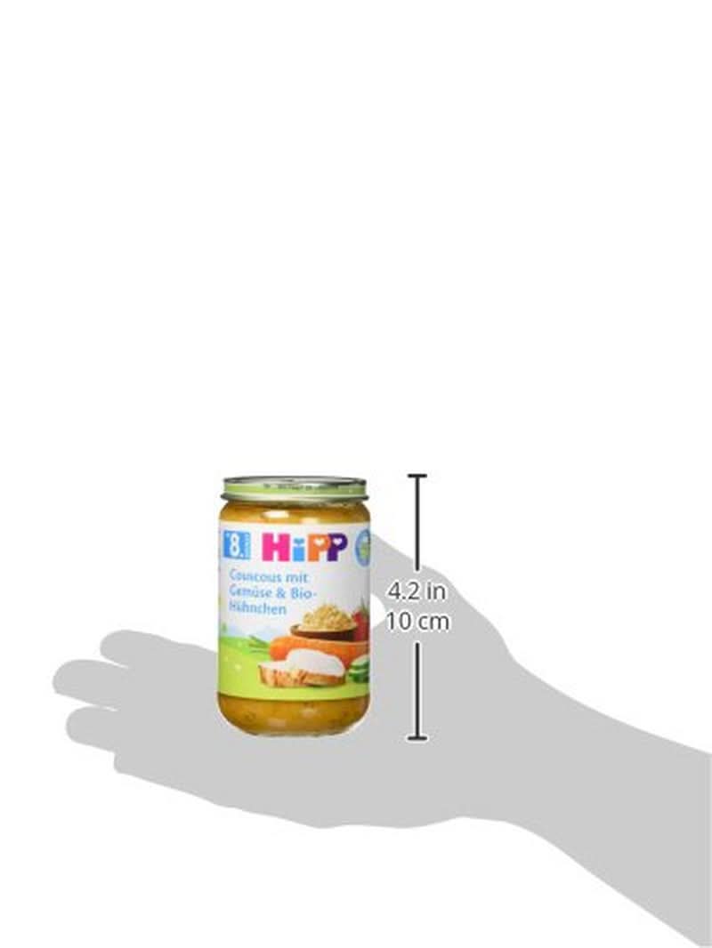 Hipp Couscous mit Gemüse und Bio-Hähnchen, 6er-Pack (6 x 220 Gramm) Mutter und Kind Naty Shop