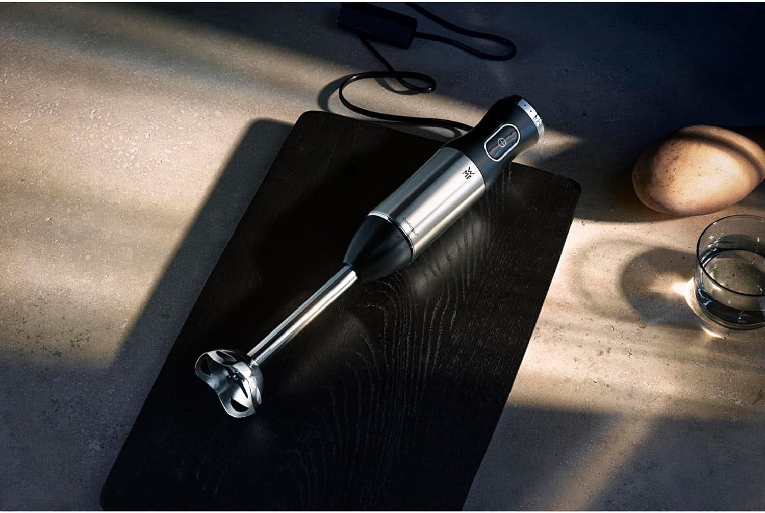 WMF Kult X Edition Stabmixer, Zauberstab 600 W, Pürierstab Edelstahl Mit Variabler Geschwindigkeitsenstellung, Purierstab Edelstahl Matt Kitchen Naty Shop