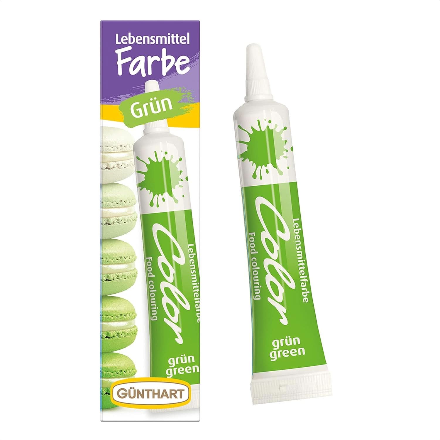 Günthart Backdecor 20 grame, Galben, ideal pentru colorarea glazurii Sprinkles Naty Shop Verde