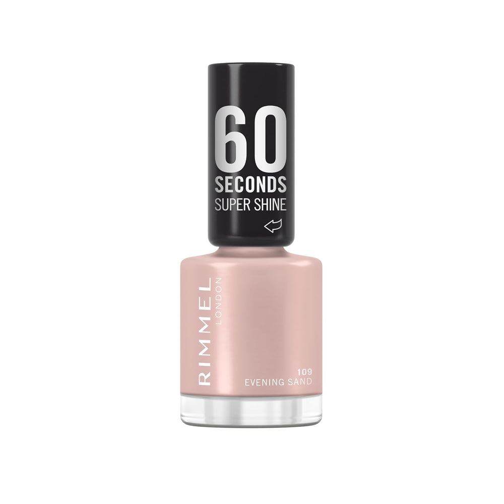Oja Rimmel 60 Seconds Super Shine, uscare rapidă, culori vibrante, durabilă, 8 ml, 112 Almost Apricot