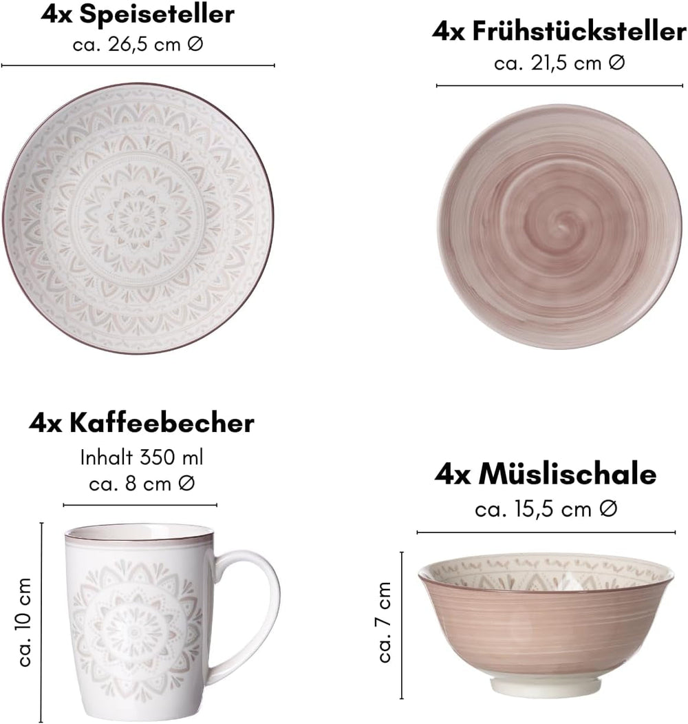 Ritzenhoff & Breker Valencia Kombiservice, 16-teilig Geschirrsets Naty Shop