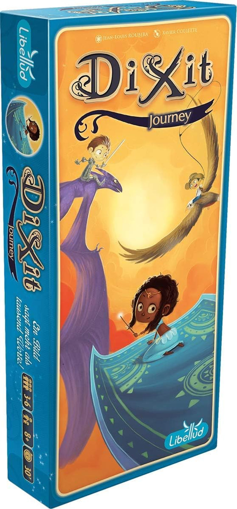 Asmodee, Dixit, versiune germană, joc de bază, O imagine valorează cât o mie de cuvinte, joc creativ de familie pentru 3-8 jucători cu vârsta de 8 ani și peste, Jocul anului 2010 cu o durată de joc de 30 de minute