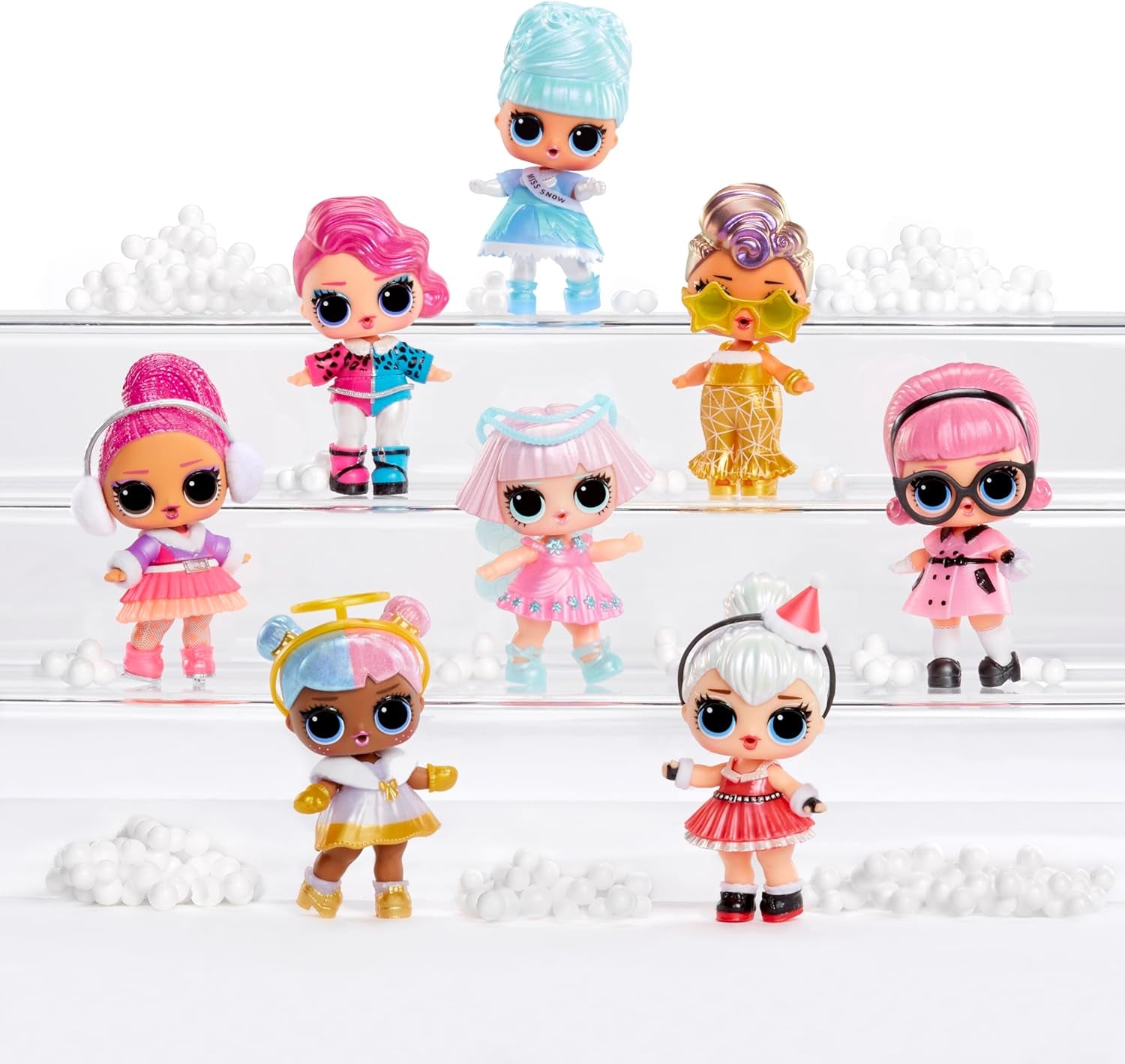 L.O.L. Surprise! Winter Snow Tot - 1 Sammlerpuppe mit Magischer Schneeüberraschung, Blindverpackung, 8 Puppen zum Sammeln, Frostig-Cooler Mode und Zubehör, Geschenk für Kinder ab 4