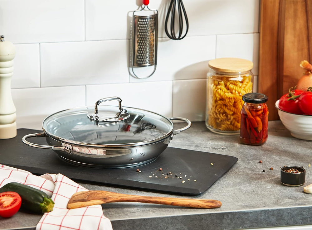 WMF Devil Induktionstopf 26 cm mit Glasdeckel, Cromargan beschichteter Edelstahl, Keramikbeschichtung, backofenfest. Töpfe und Pfannen im Naty Shop