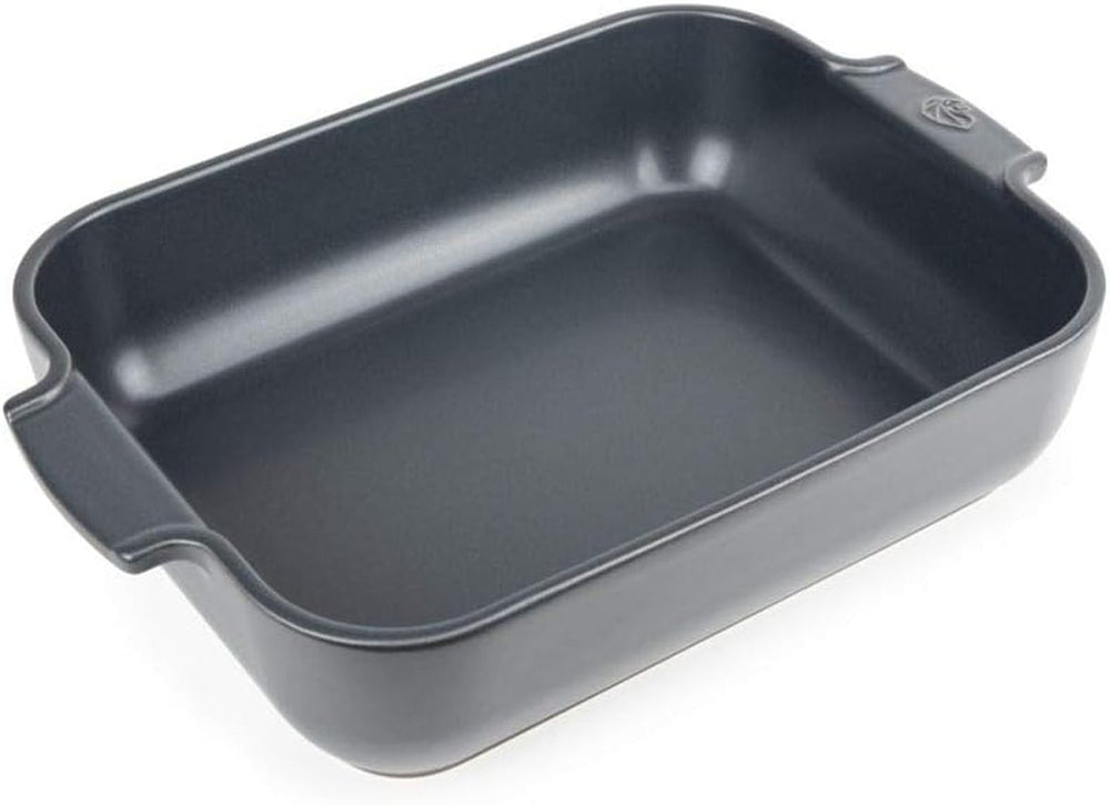 Peugeot Appolia Rechteckige Auflaufform Mit Griffen, Keramik, Schiefer / Grau, 7.2X31X21.7 Cm, Fassungsvermögen: Ca. 2 L, 60060 Formen und Backbleche Naty Shop Schiefergrau